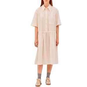 Studio Tomboy Drop Waist Shirt‎ Dress Midi Oversized Cotton One Size